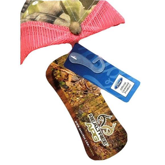 Realtree APG Camo Trucker Hat Cap with Pink FORD & Pink Back Mesh New NOS (T14) - Picture 5 of 5